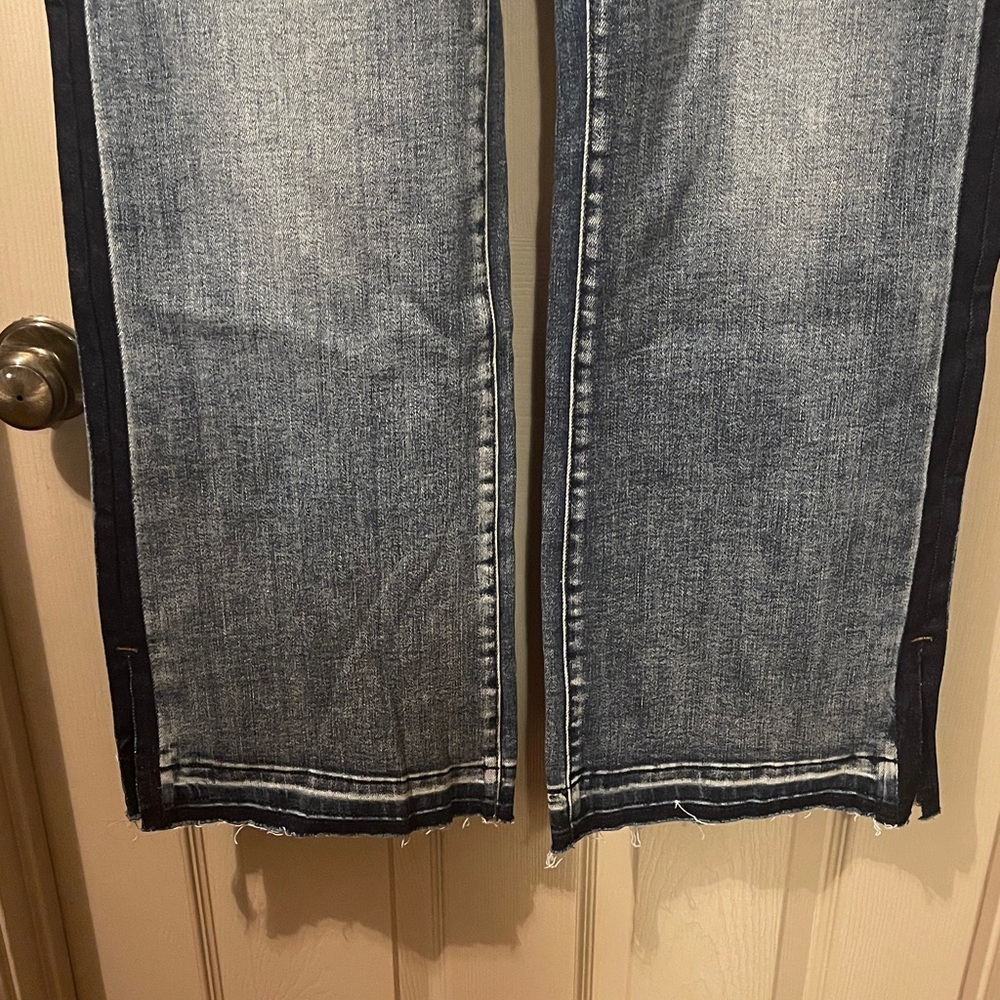 NWT Judy Blue Dark Wash High Rise Straight Leg Minimally Distressed Jeans, 20W - Picture 5 of 9